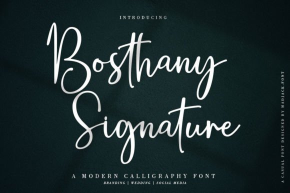 Elevate Your Brand with the Bosthany Signature Typeface