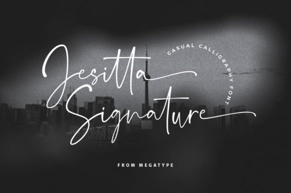 Jesitta Signature: A Modern Script Font for Campaigns
