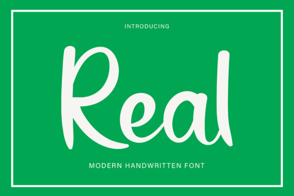 Real: A Handwritten Typeface for Modern Editorial Design