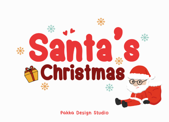 Santa's Christmas Font: A Festive Typeface for Small Business Branding