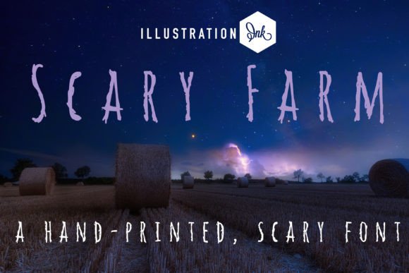 Scary Farm: A Handwritten Display Font for Web Design